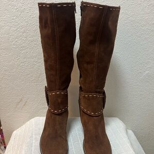 Steve Madden Chocolate Suede Heeled Boots